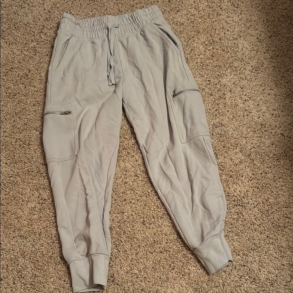 Gray Jogger Pants with Pockets